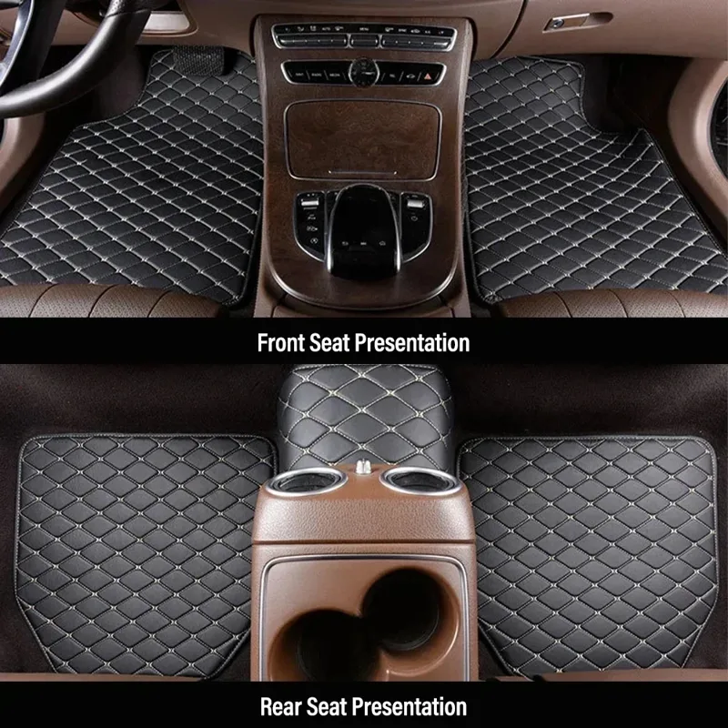 Car Floor Mat Rubber - Alfombrillas para coche, 4 piezas, universales,