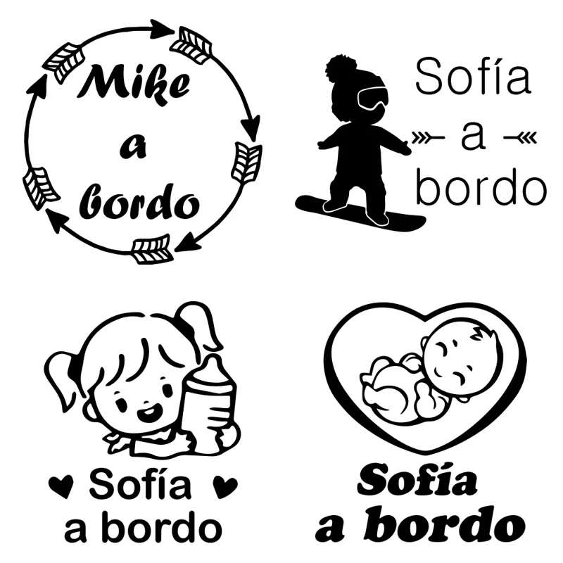 Car Accessories For Baby - 1 unidad de vinilo de bebé