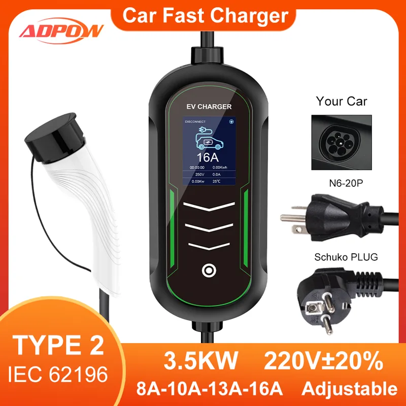 Cargadores ADPOWEV 16A EV Type - Car Accessories Uk reseña y precio